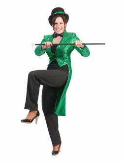 Slipjas pailletten groen vrouw