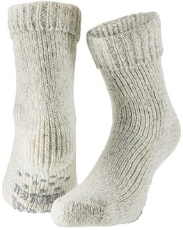 Slipper Socks - Anti-slip - Unisex - Gray / Beige - Size 35-38