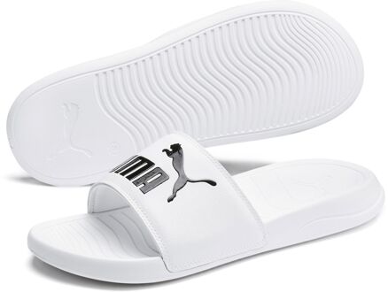 Slippers - Maat 37 - Unisex - wit - zwart