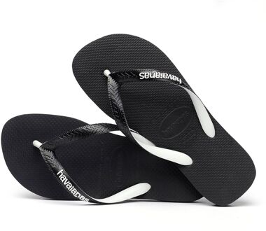 Slippers - Maat 39/40 - Unisex - zwart - wit