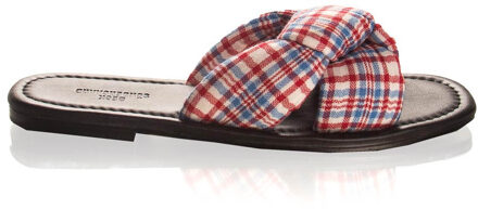 Slippers met print Charly  rood - 37,39,41,