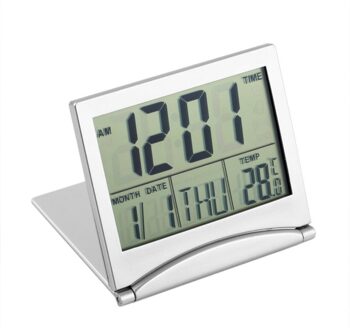 Sliver Led Display Wekker Digitale Thermometer Kalenderweergave Datum Bureau Tafel Klok Datum Bureau Tafel Klok Sliver