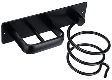 Sliver Metalen Muur Föhn Houder Kabinet Stijltangen Opslag Stand Rack Huishouden Opbergrek Accessoires zwart