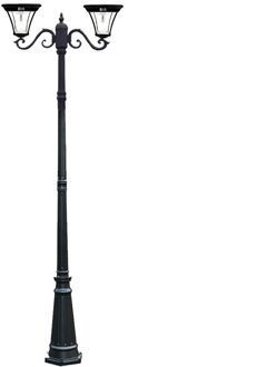 SLK Solar lantaarn 3-lichts london hoog op zonne energie