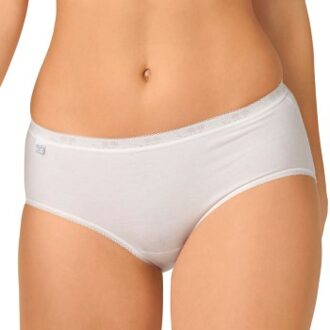 Sloggi 2 stuks Basic Plus Midi Briefs * Actie * Zwart,Wit - 38,40,42,44,46,48,50