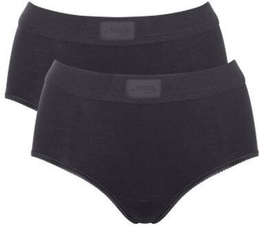 Sloggi 2 stuks Double Comfort Maxi Multi Zwart,Wit - 38,40,42,44,46,48,50