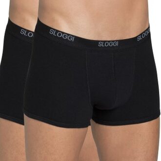 Sloggi 2 stuks For Men Basic Short * Actie * Zwart,Wit - Small,Medium,Large,X-Large,XX-Large