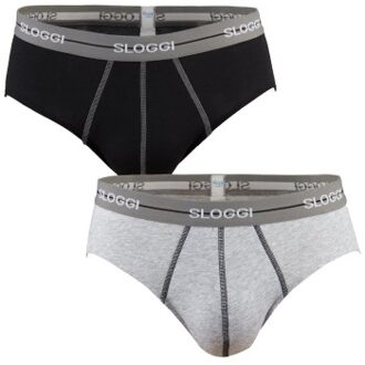 Sloggi 2 stuks For Men Start Midi Blauw,Zwart,Groen,Grijs,Versch.kleure/Patroon,Geel,Rood,Lila,Wit - Small,Medium,Large,X-Large,XX-Large