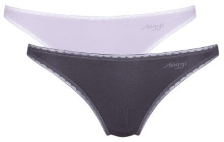Sloggi 2 stuks Go Mini Lila,Versch.kleure/Patroon,Roze,Blauw - X-Small