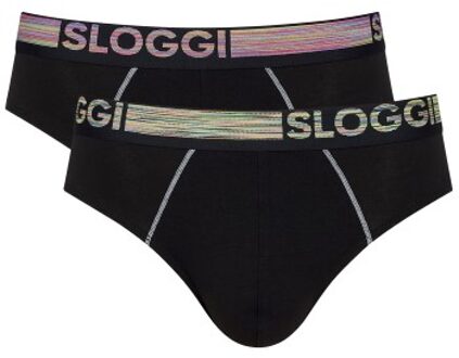 Sloggi 2 stuks Men Go ABC Organic Cotton Midi Brief Zwart - Small