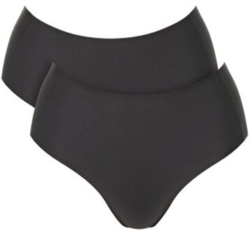 Sloggi 2 stuks ZERO Feel 2 0 High Waist Brief C2P * Actie * Beige,Zwart,Versch.kleure/Patroon - Medium