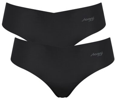 Sloggi 2 stuks ZERO Microfibre Hipstrings Beige,Zwart,Versch.kleure/Patroon,Wit - Small