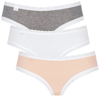 Sloggi 3 stuks 24 7 Weekend Hipster Rood,Versch.kleure/Patroon,Blauw,Geel,Wit,Groen,Lila,Roze,Beige,Grijs,Zwart - 38