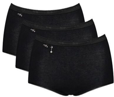 Sloggi 3 stuks Pearl Maxi Zwart,Wit - 38,40,42,44,46,48,50,52,54