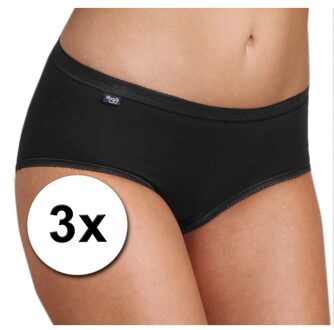 Sloggi 3x Sloggi basic midi dames slip zwart