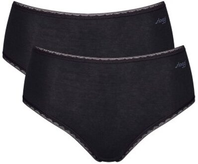 Sloggi 6 stuks Go High Waist Brief * Actie * Zwart,Bruin,Beige,Wit,Roze - X-Small,Small