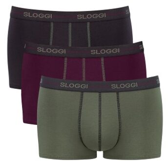 Sloggi 6 stuks Men Start Hipster C3P * Actie * Blauw,Zwart,Versch.kleure/Patroon,Groen,Geel,Rood,Grijs,Lila,Roze - Small