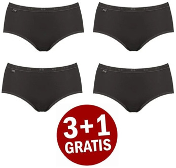 Sloggi Basic midislip (set van 4) Zwart - 38