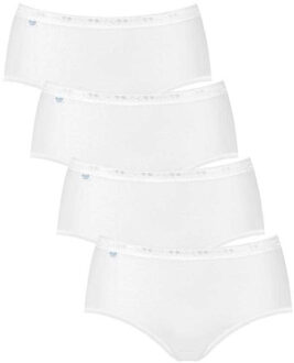 Sloggi Basic+ Dames Midi slip - 4pack - Wit - Maat 46