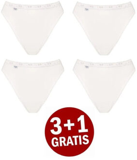 Sloggi Basic+ Dames Tai slip - 4pack - Wit - Maat 40