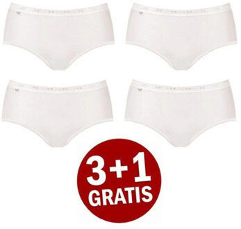 Sloggi Basic+ midi 4-pack - Wit - 42