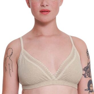 Sloggi GO Ribbed Lace Bralette * Actie * Zwart,Beige,Wit - X-Small,Small,Medium,Large,X-Large
