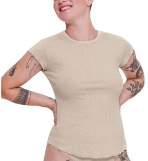 Sloggi GO Ribbed T Shirt Zwart,Grijs,Beige,Wit - X-Large