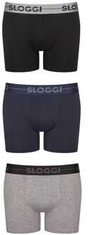 Sloggi Men Go 3Pack Short Zwart/Grijs/Blauw-S (4)