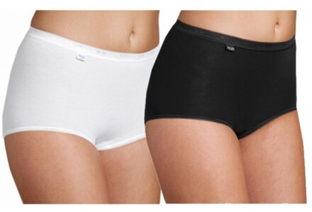 Sloggi Set van 3x stuks Sloggi basic maxi senioren dames slips/onderbroeken - Damesondergoed, maat: 46 in het wit