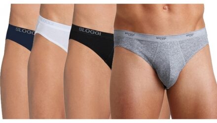 Sloggi Set van 3x stuks sloggi basic mini heren ondergoed slip, maat: S wit