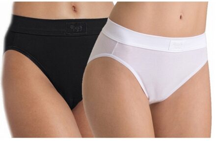 Sloggi Set van 4x stuks zwarte damesondergoed Sloggi double comfort Tai damesslip, maat: 44