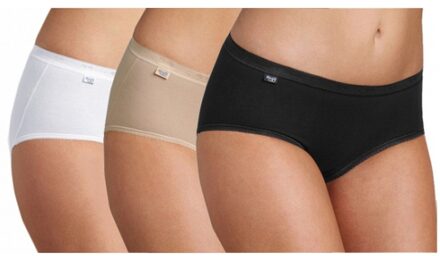 Sloggi Set van 5x stuks Sloggi basic midi dames slips in het wit maat 42 - Onderbroeken/ondergoed