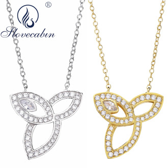 Slovecabin 925 Sterling Silver Japan Long Chain Gold Cluster Pendant Necklace Jewelry Women 2019 Fashional Statement Accessory