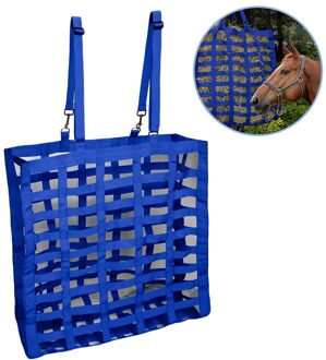 Slow Feed Paard Hooi Tas Met Verdelers Paardensport Hooi Feeder Hooi Netto Zak Opslag blauw