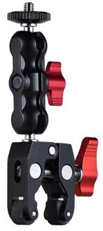Slr Camera Magic Arm Dubbele Flitsschoen Balhoofd Krab Klauw Clip Universele Monitor Beugel Ball Head Clamp Super Houder stand