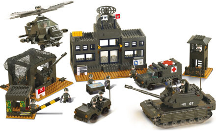 Sluban militair hoofdkwartier - Constructiespeelgoed Multikleur