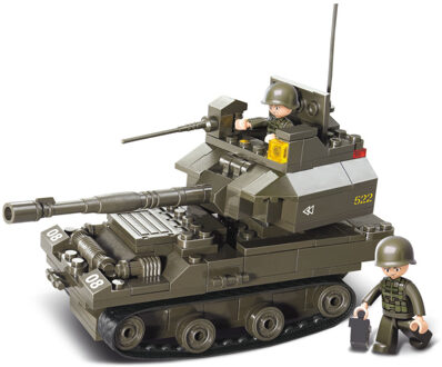 Sluban Tank Met 2 Soldaatjes 28,5 Cm - Constructiespeelgoed