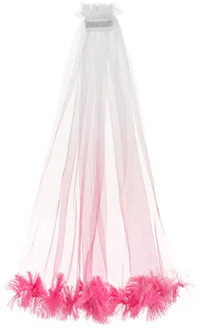 Sluier met Franjes Pink Ombre 69cm Roze