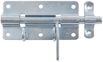 Sluitgrendel Met Bevestigd Tegenstuk - Ruwstaal Blauw Verzinkt - 100 Mm