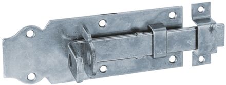 Sluitgrendel Met Platte Greep - Blauw Verzinkt Staal - 140x52 Mm