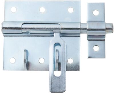 Sluitgrendel Met Platte Greep - Blauw Verzinkt Staal - 70x100 Mm