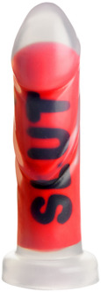 SLUT - Siliconen Dildo - Rood - SLUT - Siliconen Dildo - Rood