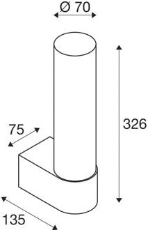 SLV badkamer wandlamp Lygant enkel, chroom, aluminium