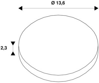 SLV Dekoring Light Eye 150, wit mat, Ø 14 cm, metaal