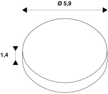 SLV Dekoring Light Eye 90, wit mat, Ø 6 cm, metaal