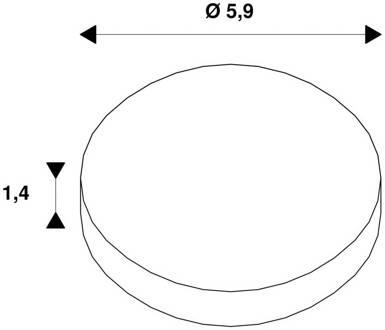 SLV Dekoring Light Eye 90, zwart mat, Ø 6 cm, metaal