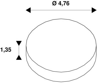 SLV Dekoring Noblo, grijs, Ø 5 cm, kunststof