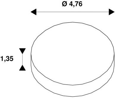 SLV Dekoring Noblo, zwart, Ø 5 cm, kunststof
