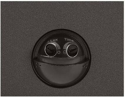 SLV Grafit buitenwandlamp cilindrisch met sensor antraciet, opaalwit