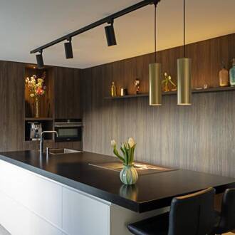 SLV hanglamp Enola, goudkleurig mat, Ø 10 cm, metaal